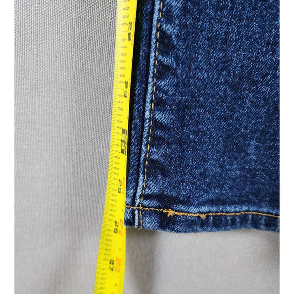 Levi's Womens Ribcage Straight 29 Blue Dark Wash Button Fly Capsule - Picture 6 of 11